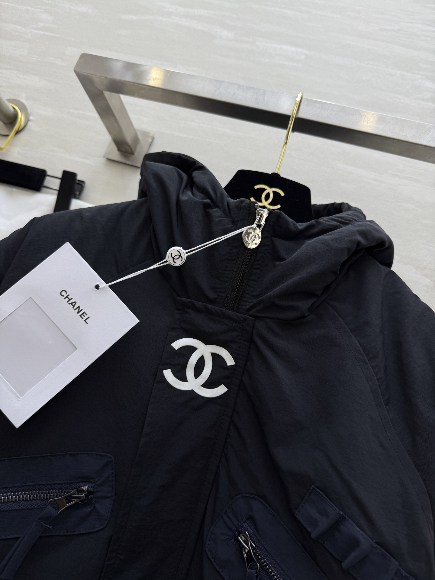 シャネル「Chanel」ヴィンテージ フード付き キルトド コート