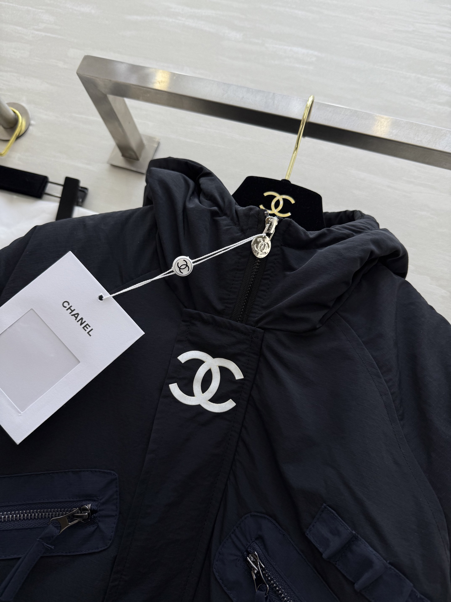 シャネル「Chanel」ヴィンテージ フード付き キルトド コート