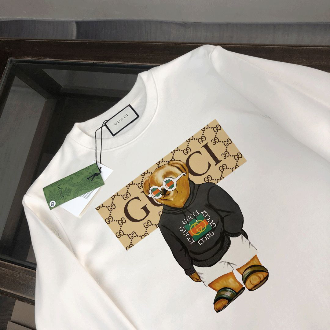 グッチ「Gucci」ユニセックス デジタルプリント ラウンドネック スウェットシャツ