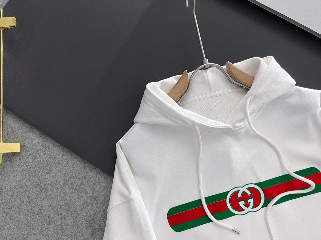 グッチ「Gucci」ロゴプリント フーディー スウェットシャツ