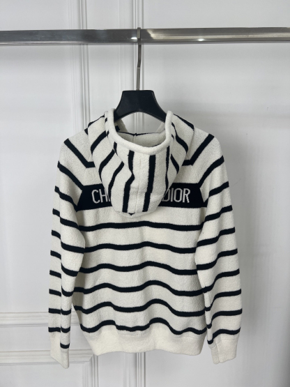 ディオール「Dior」フード付きジップニットカーディガン