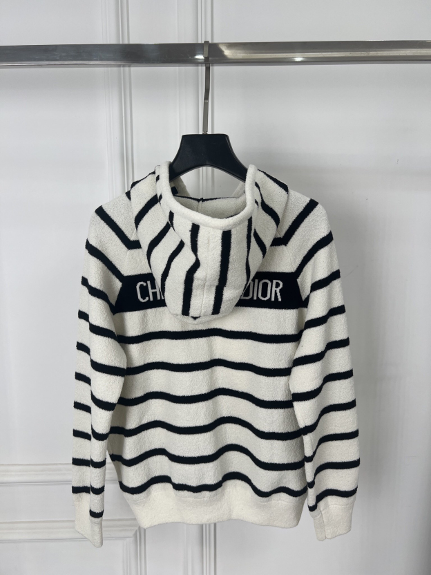 ディオール「Dior」フード付きジップニットカーディガン