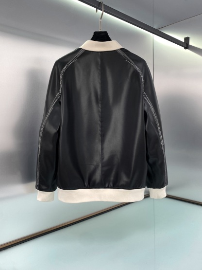 エルメス「Hermès」フード付きレザージャケット