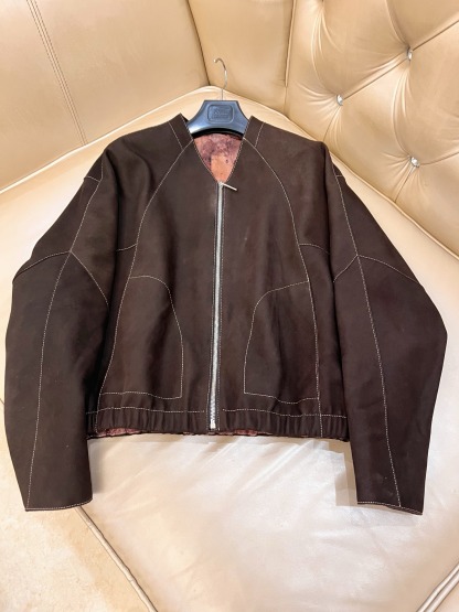 エルメス「Hermès」ヴォー カルフスキン トリムド ブレザー