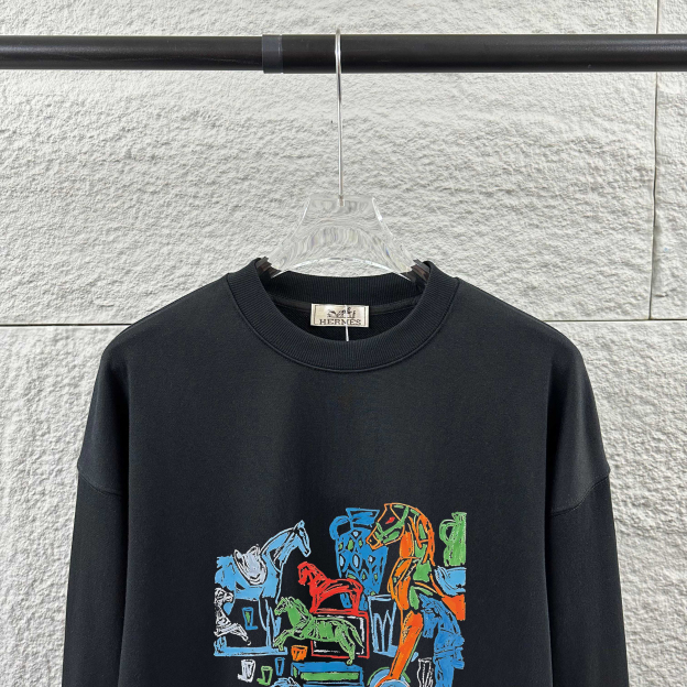 エルメス「Hermès」クラシック クルーネック スウェットシャツ