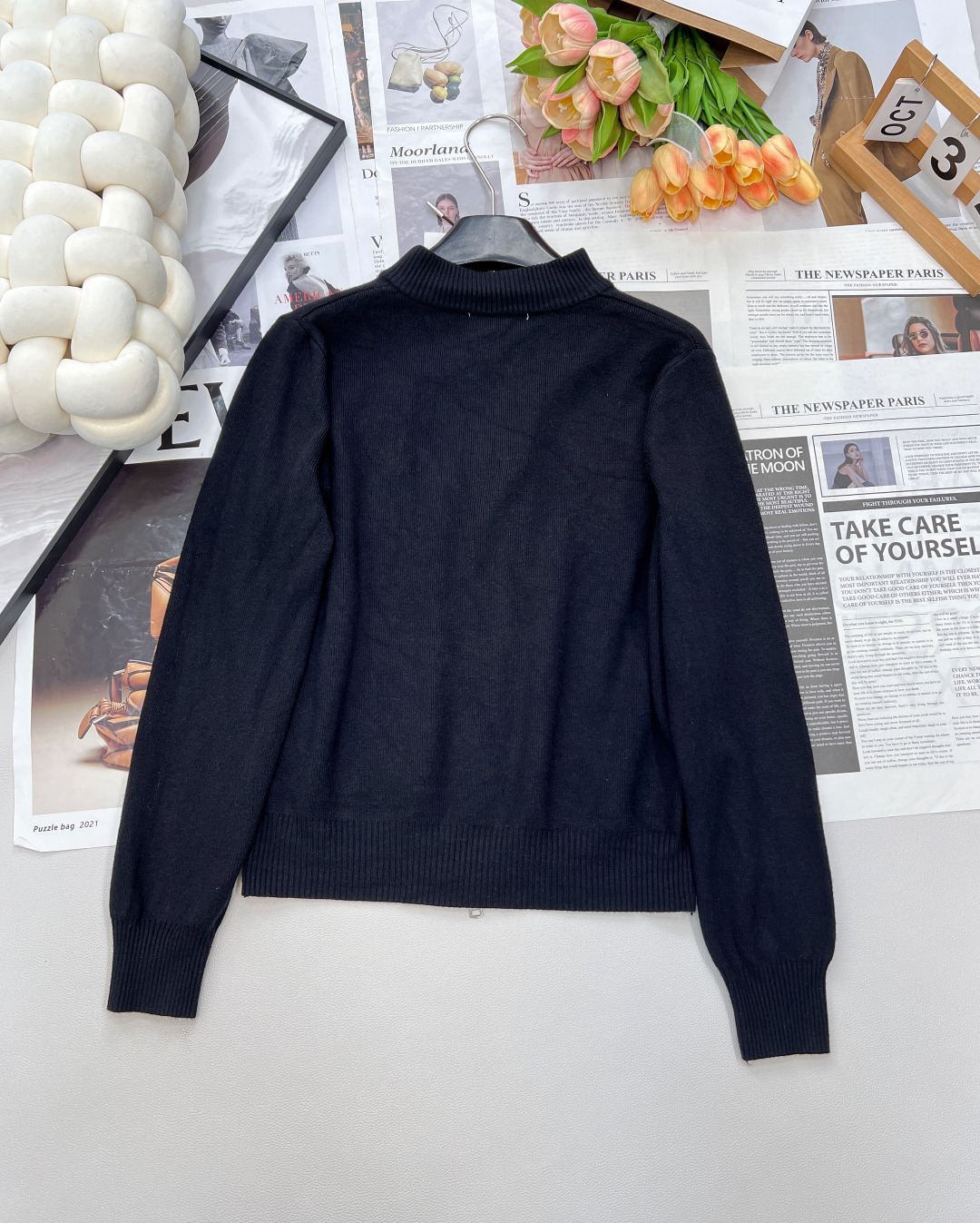 プラダ「Prada」ジップ フード ニット ジャケット