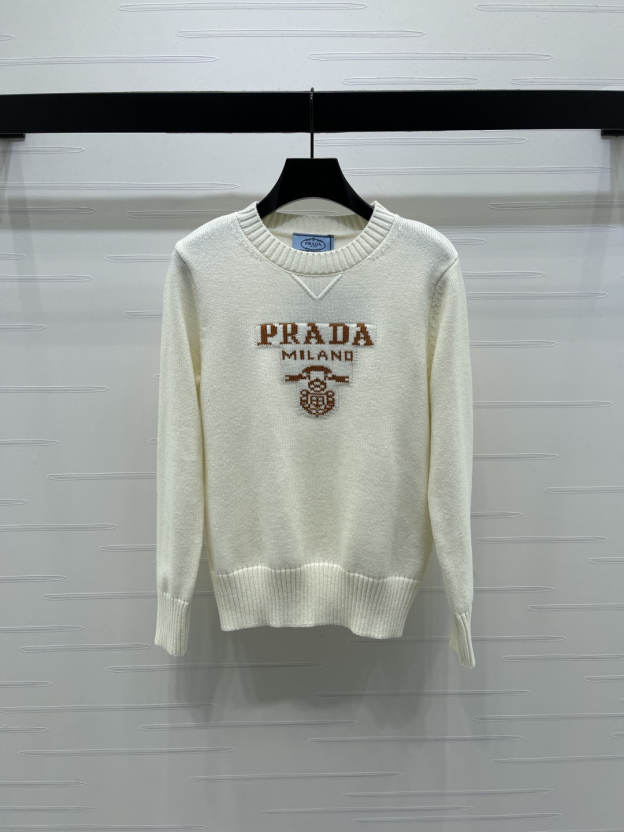 プラダ「Prada」レター ロゴ クルーネック セーター