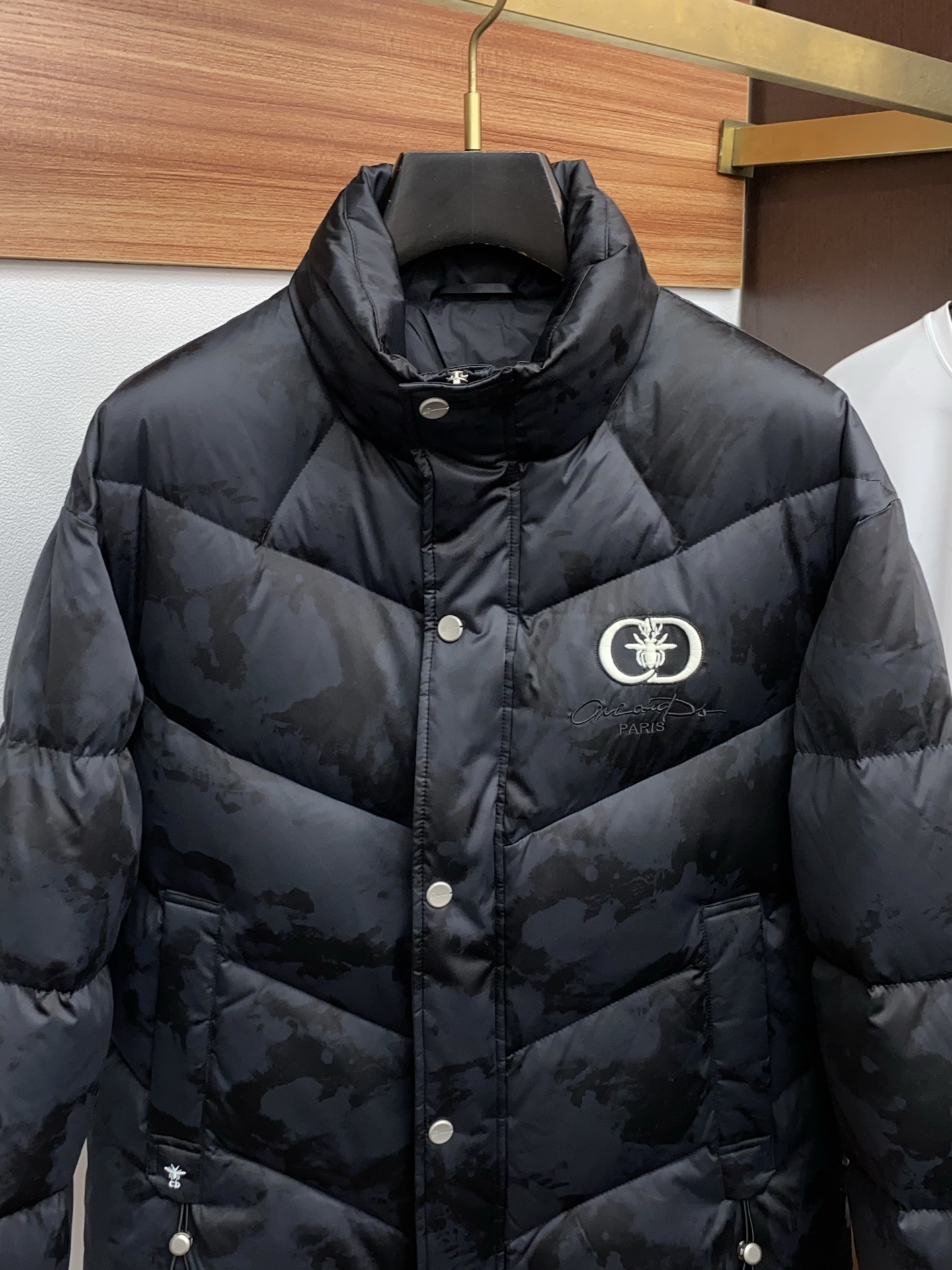 ディオール「Dior」スタンドカラー ジャカード キルト ダウン ジャケット