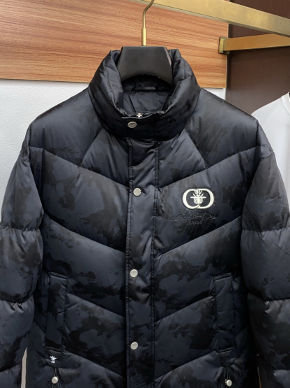 ディオール「Dior」スタンドカラー ジャカード キルト ダウン ジャケット