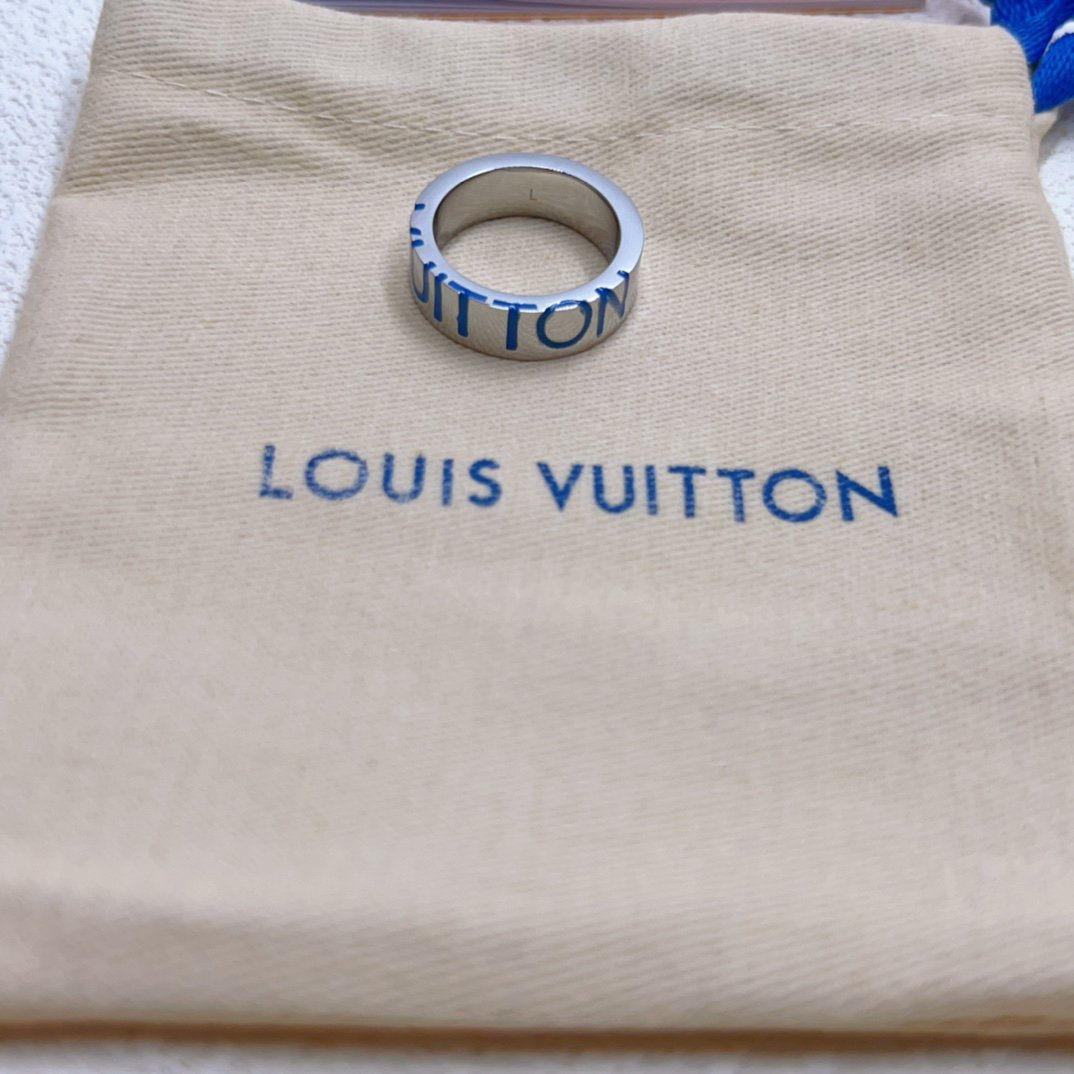ルイ・ヴィトン「Louis Vuitton」Monogram エナメル サイン リング