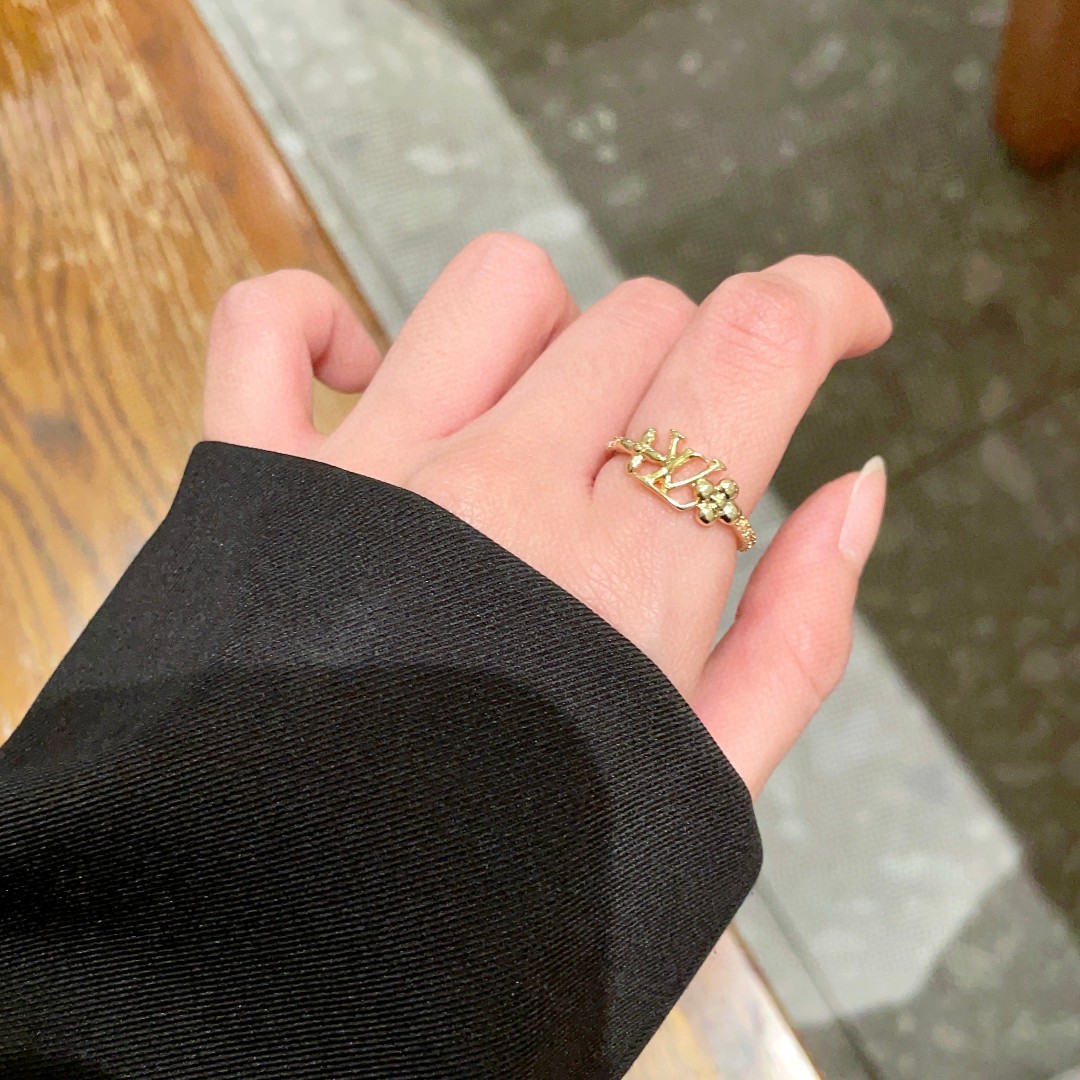 ルイ・ヴィトン「Louis Vuitton」 Le Damier de Louis Vuitton 18K ゴールド ダイヤモンド ミディアム リング