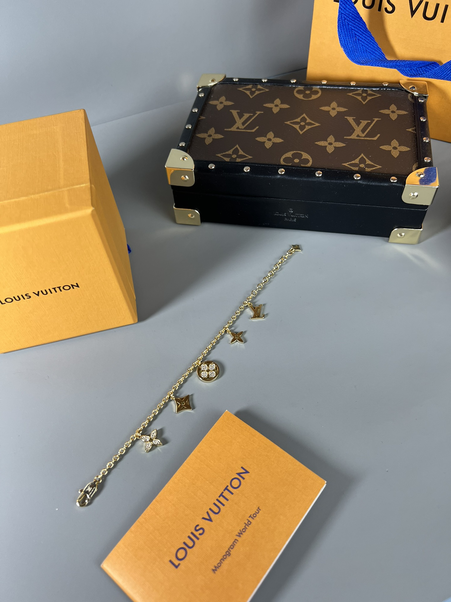 ルイ・ヴィトン「Louis Vuitton」CIRDELサーゼルシャンパン クリスタル バングル
