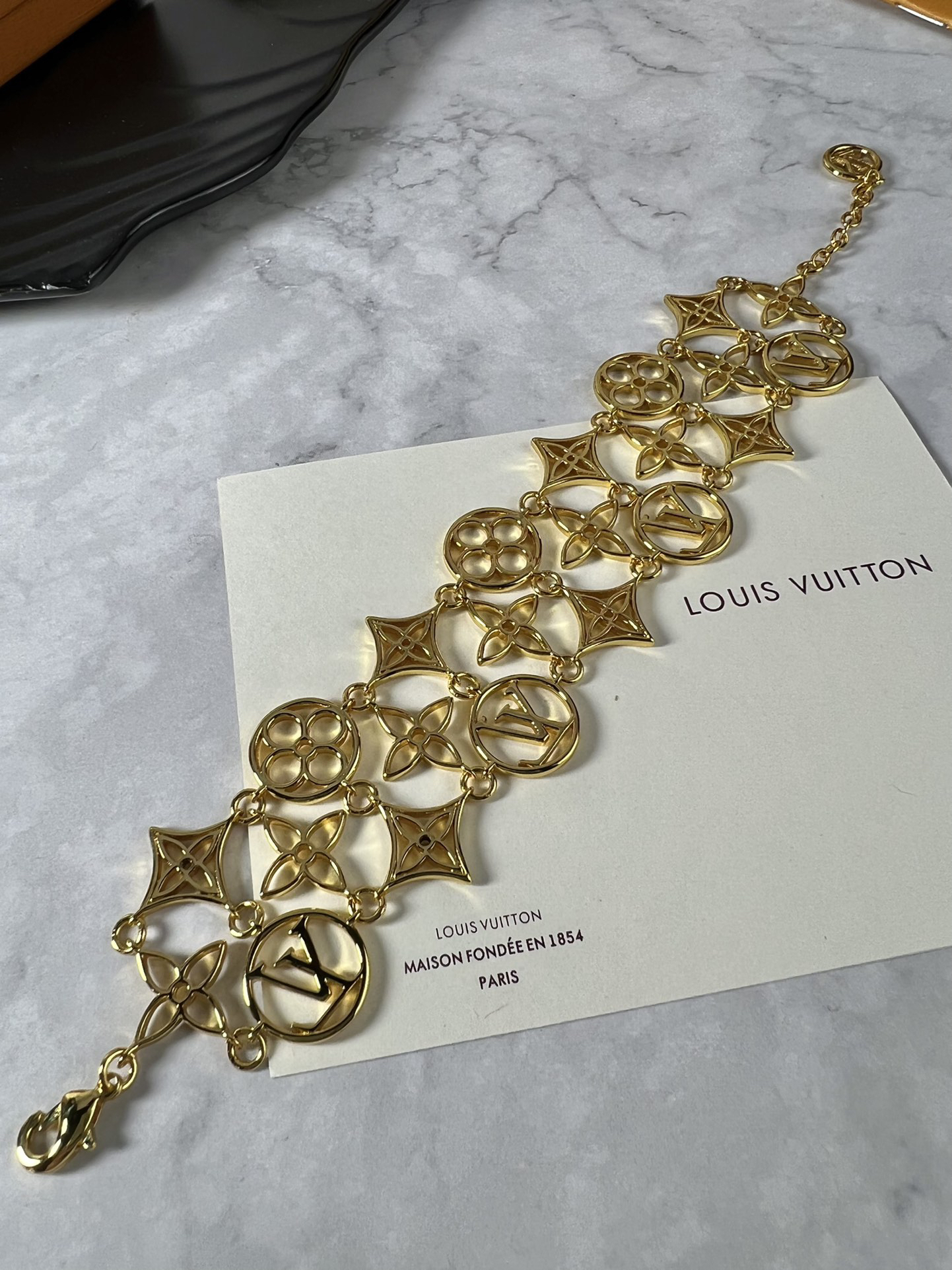 ルイ・ヴィトン「Louis Vuitton」Empreinte デュアルチェーンブレスレット