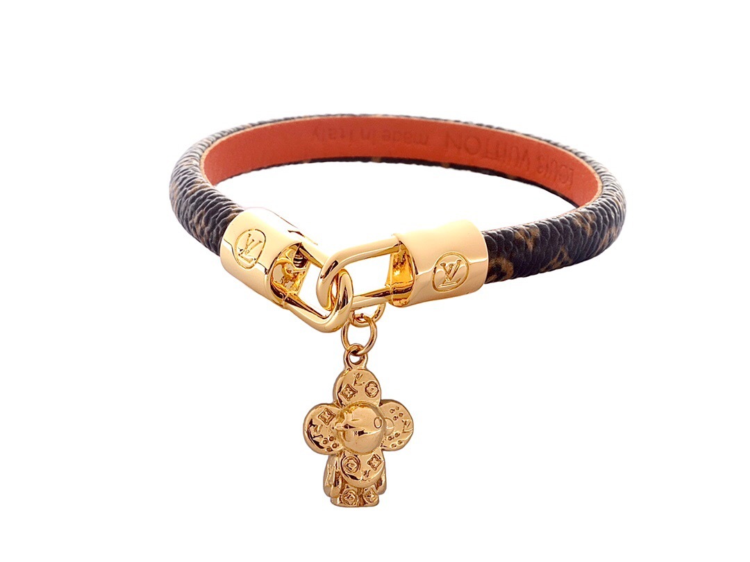 ルイ・ヴィトン「Louis Vuitton」Vivienne & Damier レザー ブレスレット