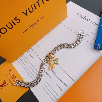 ルイ・ヴィトン「Louis Vuitton」ヴィンテージシルバースタイル ブレスレット