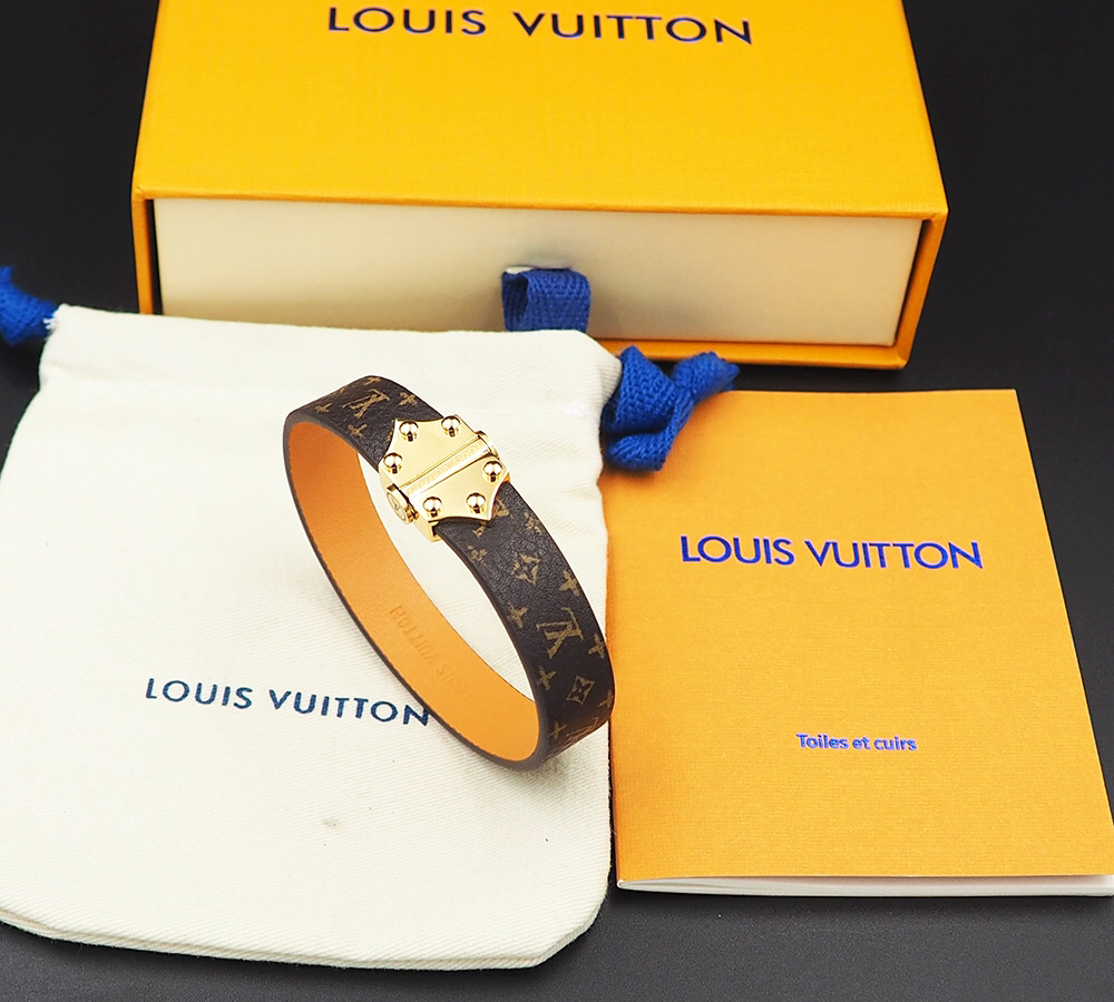 ルイ・ヴィトン「Louis Vuitton」Circle レザーブレスレット
