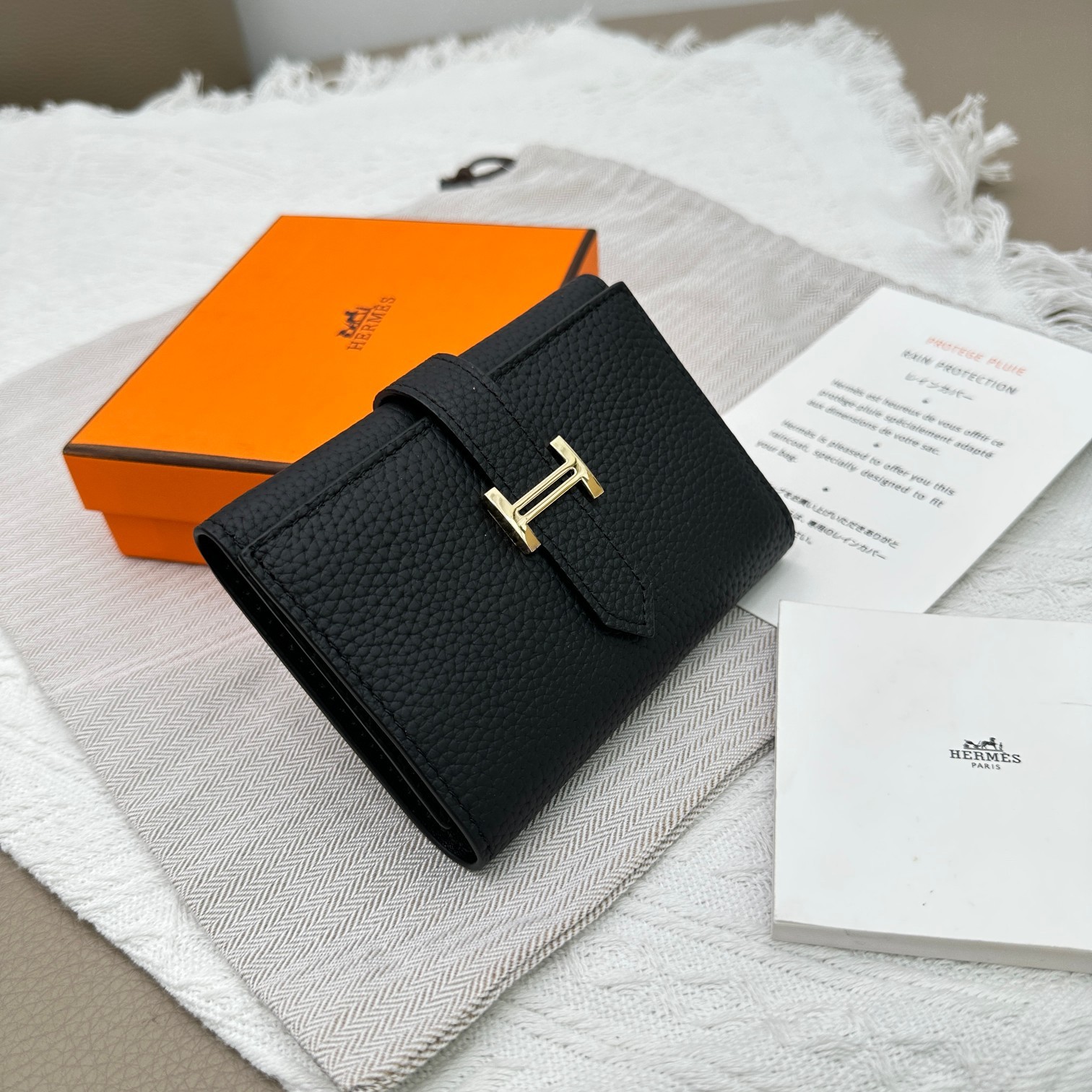 エルメス「Hermès」トゴレザー トリフォールドウォレット カードケース