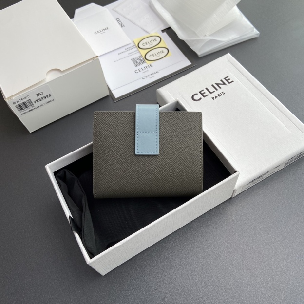 セリーヌ「Celine」プチ ツートン グラン シャン リザード プレート付き ウォレット