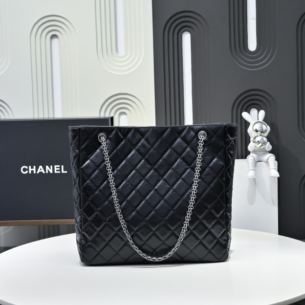 シャネル「Chanel」Vintage プレミアム ベビーカーフ ショッピングトート
