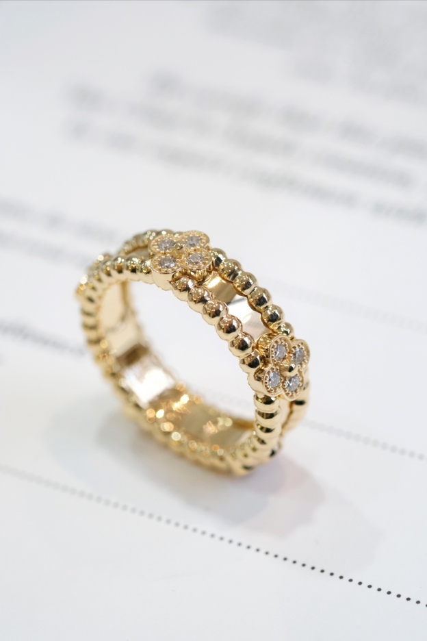 ヴァン クリーフ＆アーペル「Van Cleef & Arpels」vca万華鏡狭版フルドリルリング