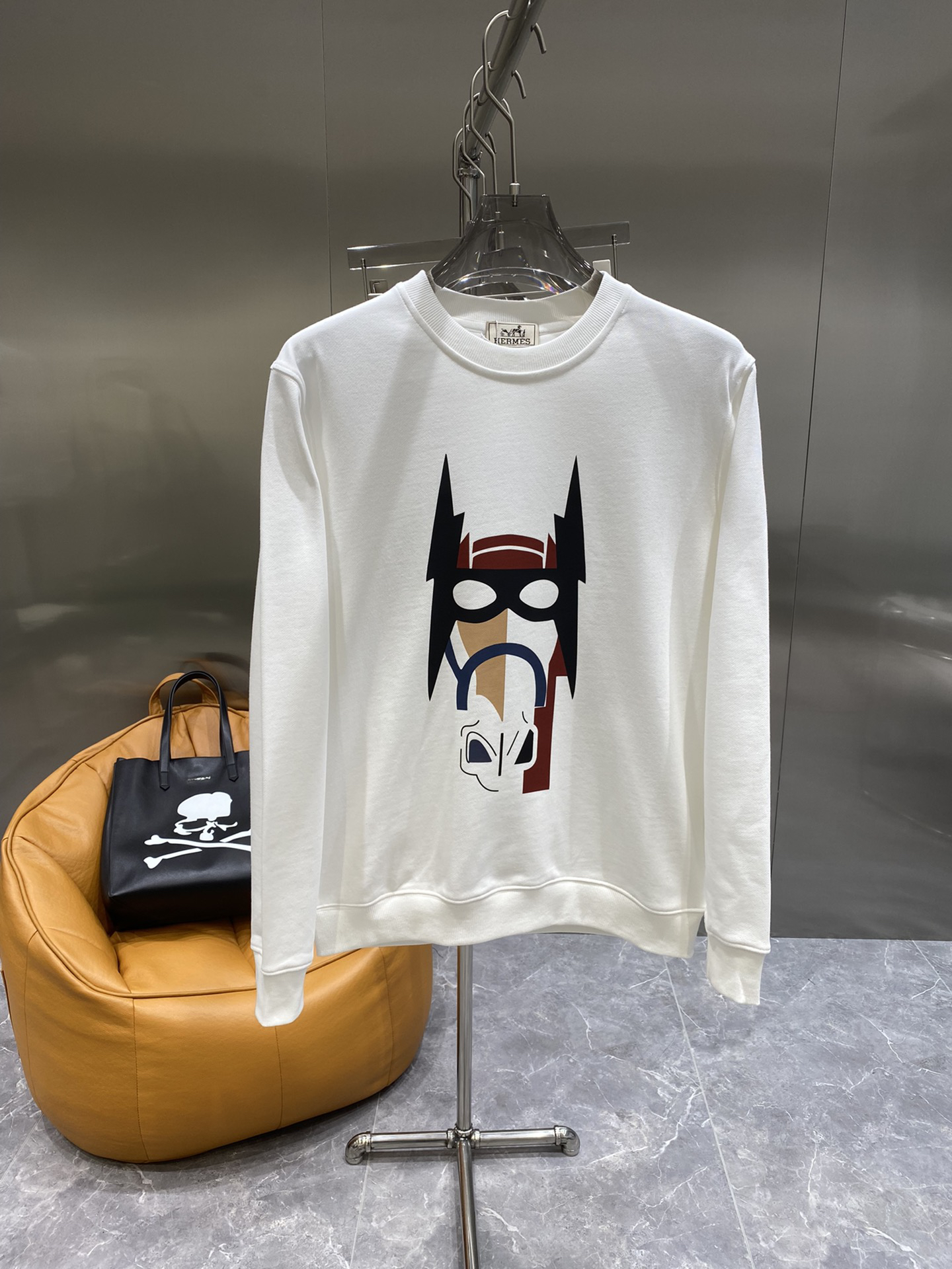 エルメス「Hermès」ロゴプリント スウェットパーカー