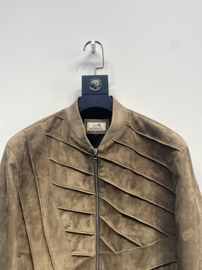 エルメス「Hermès」スウェード ライダースジャケット