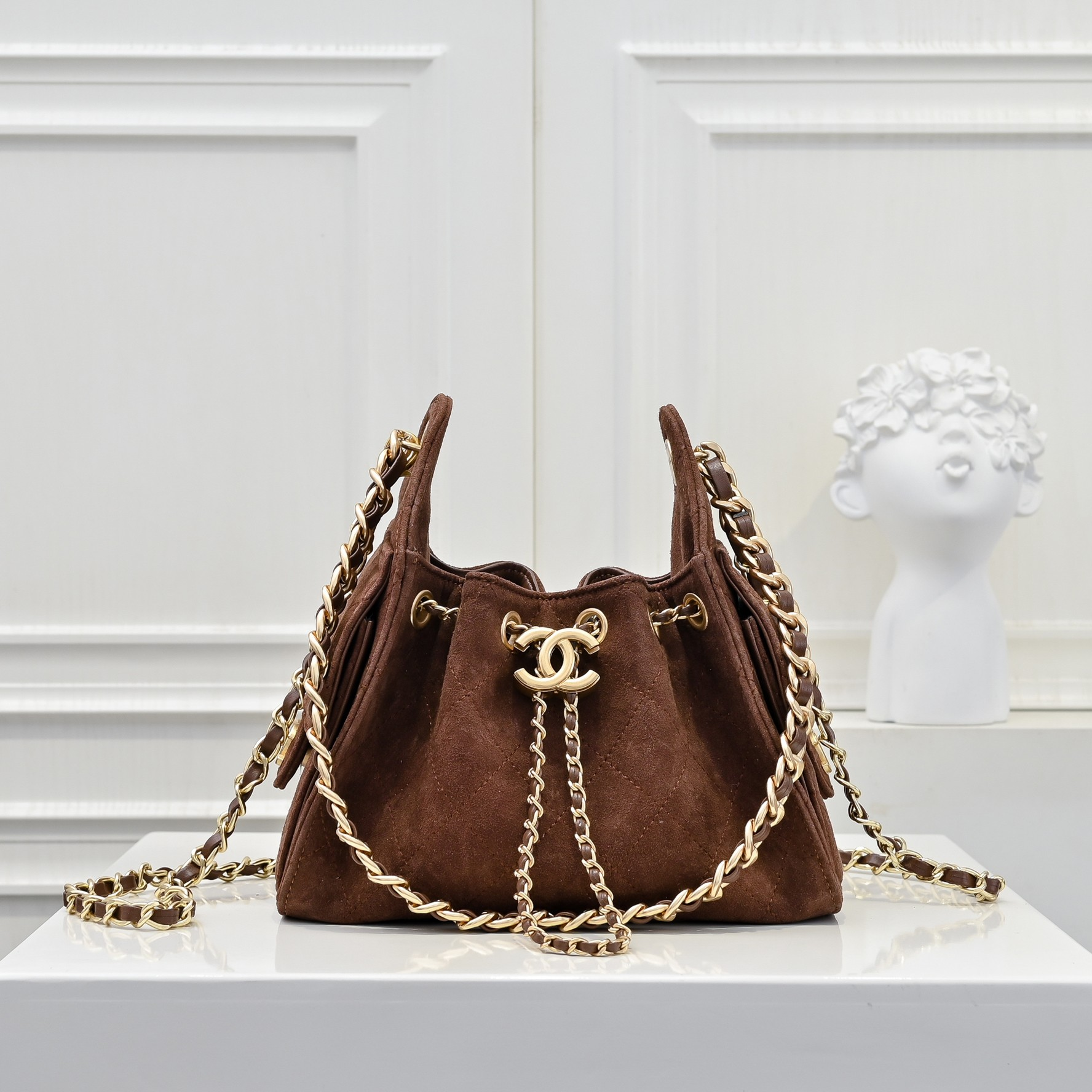 シャネル「Chanel」シャネル 25C スエード×カーフスキン ホーボーバッグ / ショルダーバッグ