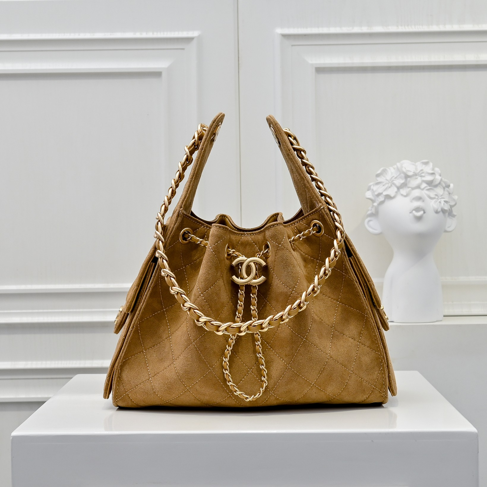 シャネル「Chanel」シャネル 25C スエード×カーフスキン ホーボーバッグ / ショルダーバッグ