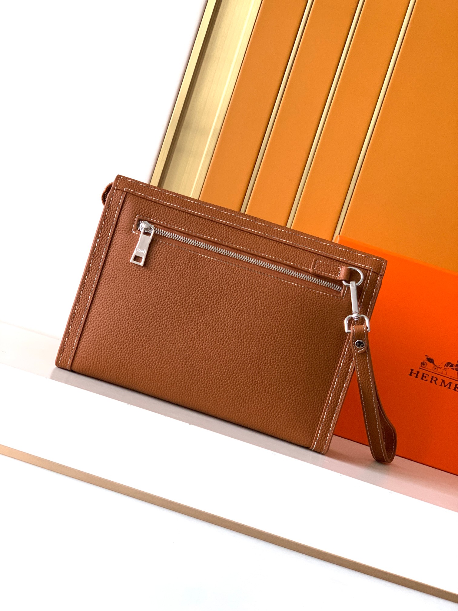 エルメス「Hermès」エルメス レザーハンドバッグ / クラッチバッグ 