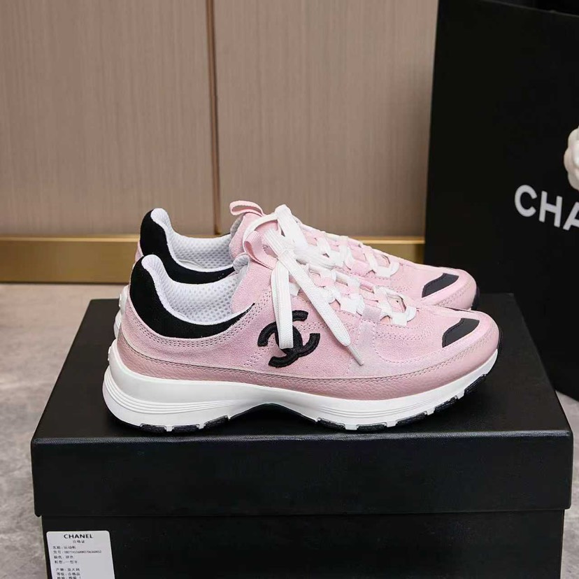 シャネル「Chanel」シャネル スタイル レザースニーカー (パンダカラー) / レジャースニーカー