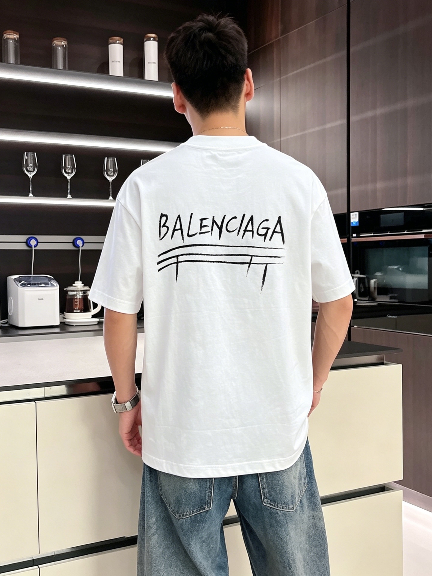 バレンシアガ「Balenciaga」ロゴプリントTシャツ / ショートスリーブ クルーネック