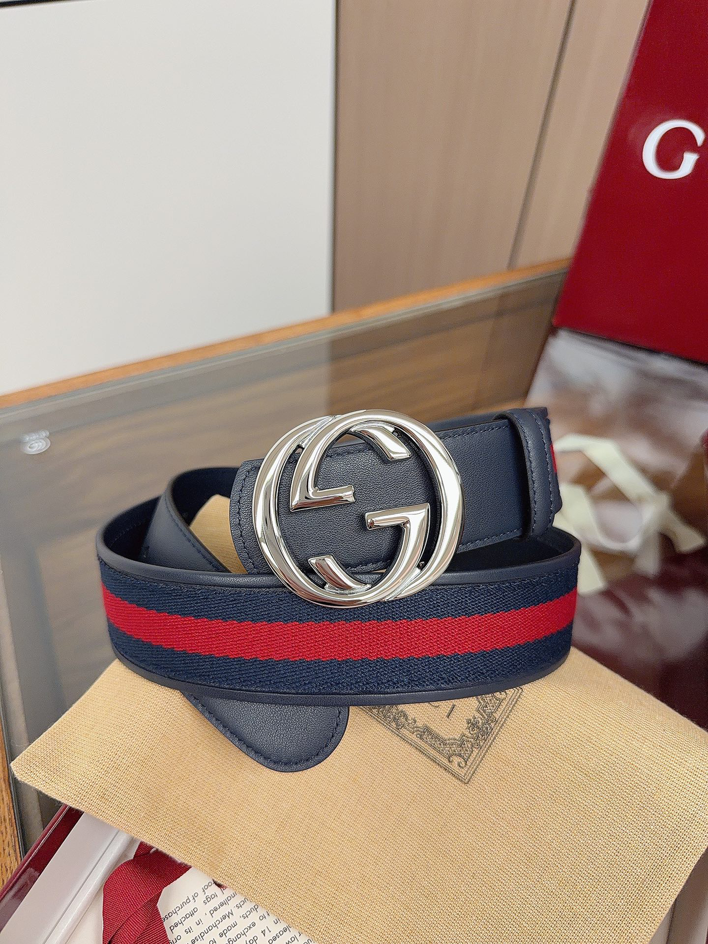 グッチ「Gucci」プレミアム トゴレザーベルト / ハイエンドウエストベルト40m
