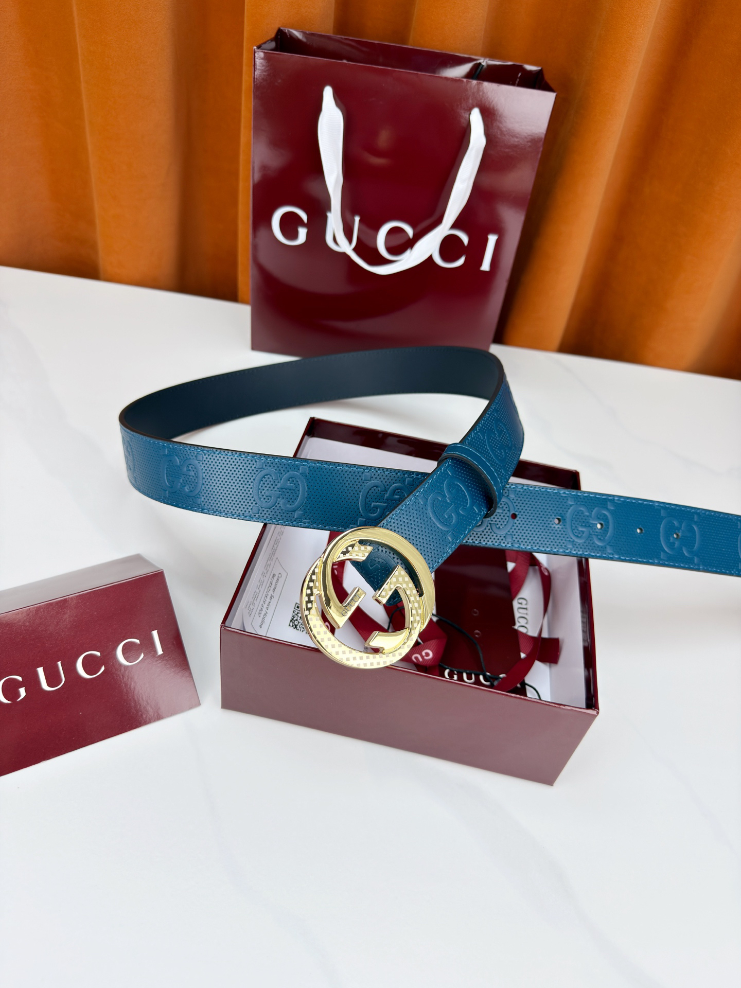 グッチ「Gucci」プレミアム トゴレザーベルト / ハイエンドウエストベルト38mm