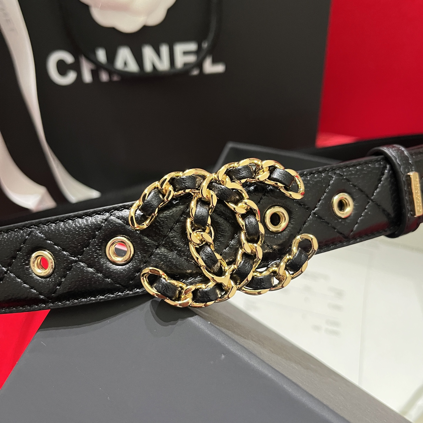 シャネル「Chanel」プレミアム トゴレザーベルト / ハイエンドウエストベルト
