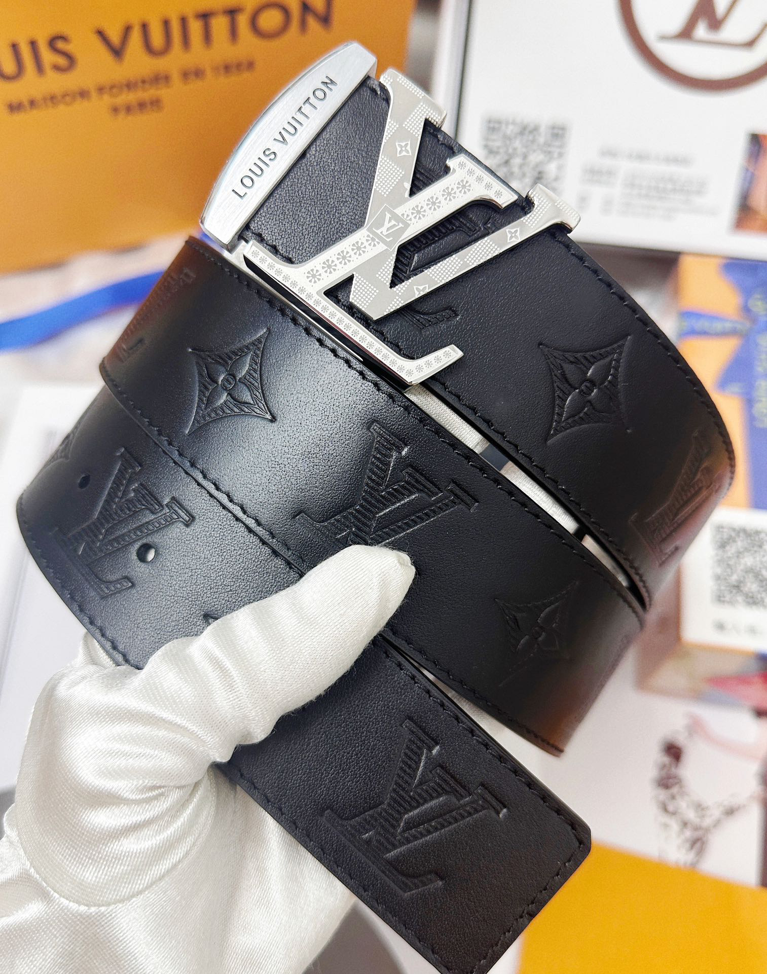 ルイ・ヴィトン「Louis Vuitton」プレミアム トゴレザーベルト / ハイエンドウエストベルト