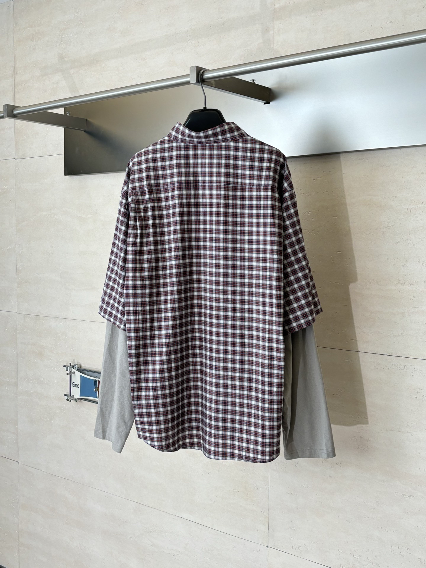 Balenciagaバレンシアガ トロンプ・ルイユ チェックシャツ / ロングスリーブシャツ