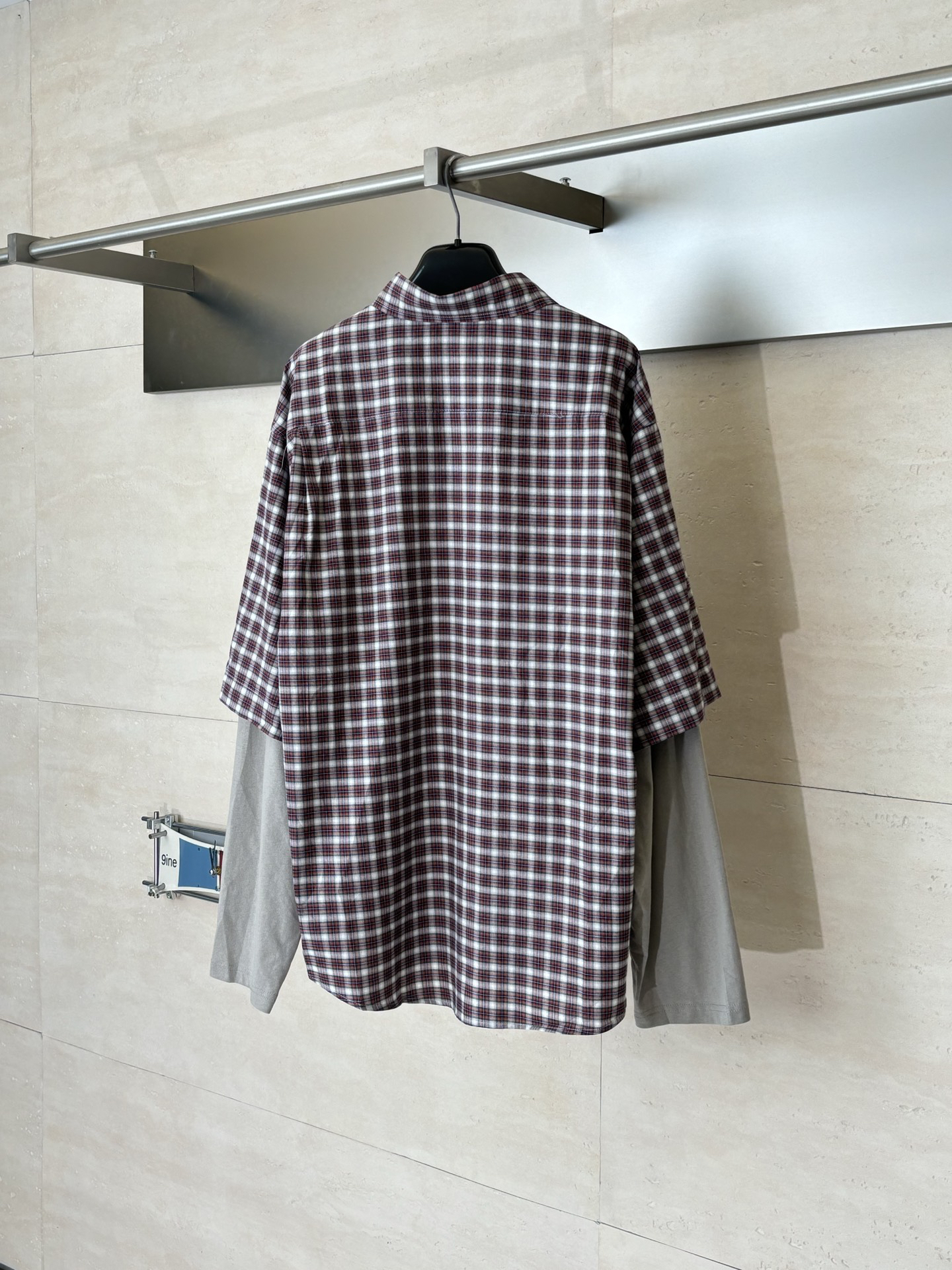 Balenciagaバレンシアガ トロンプ・ルイユ チェックシャツ / ロングスリーブシャツ
