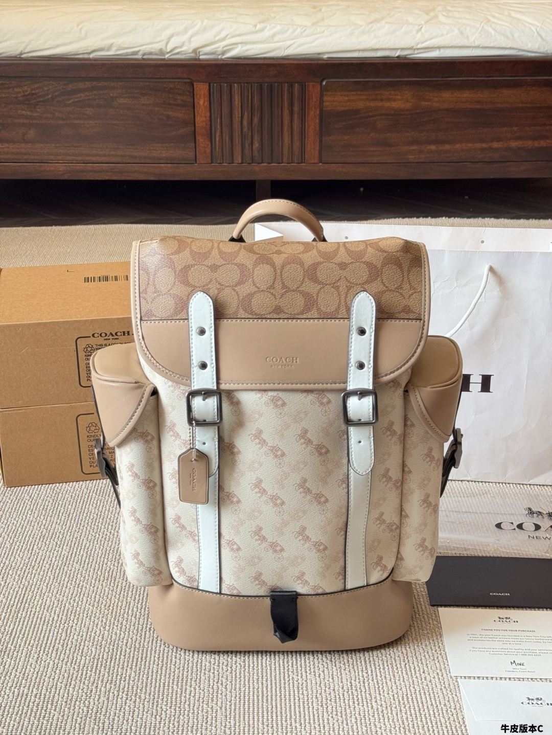 コーチ「Coach」Hudson メンズ 牛皮リュックサック