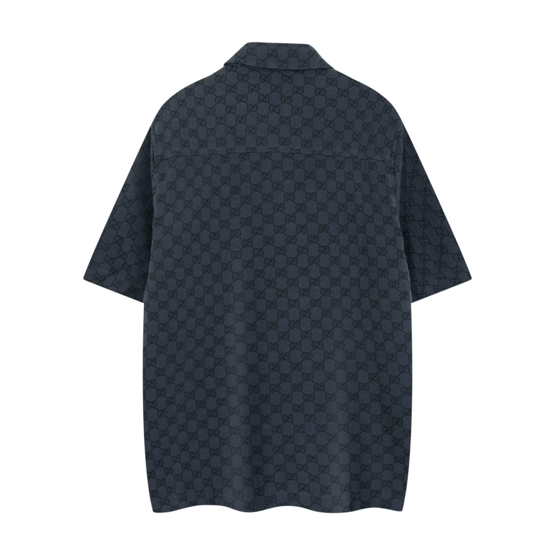 グッチ「Gucci」グッチ オールオーバーロゴ ショートスリーブシャツ / デニムシャツ