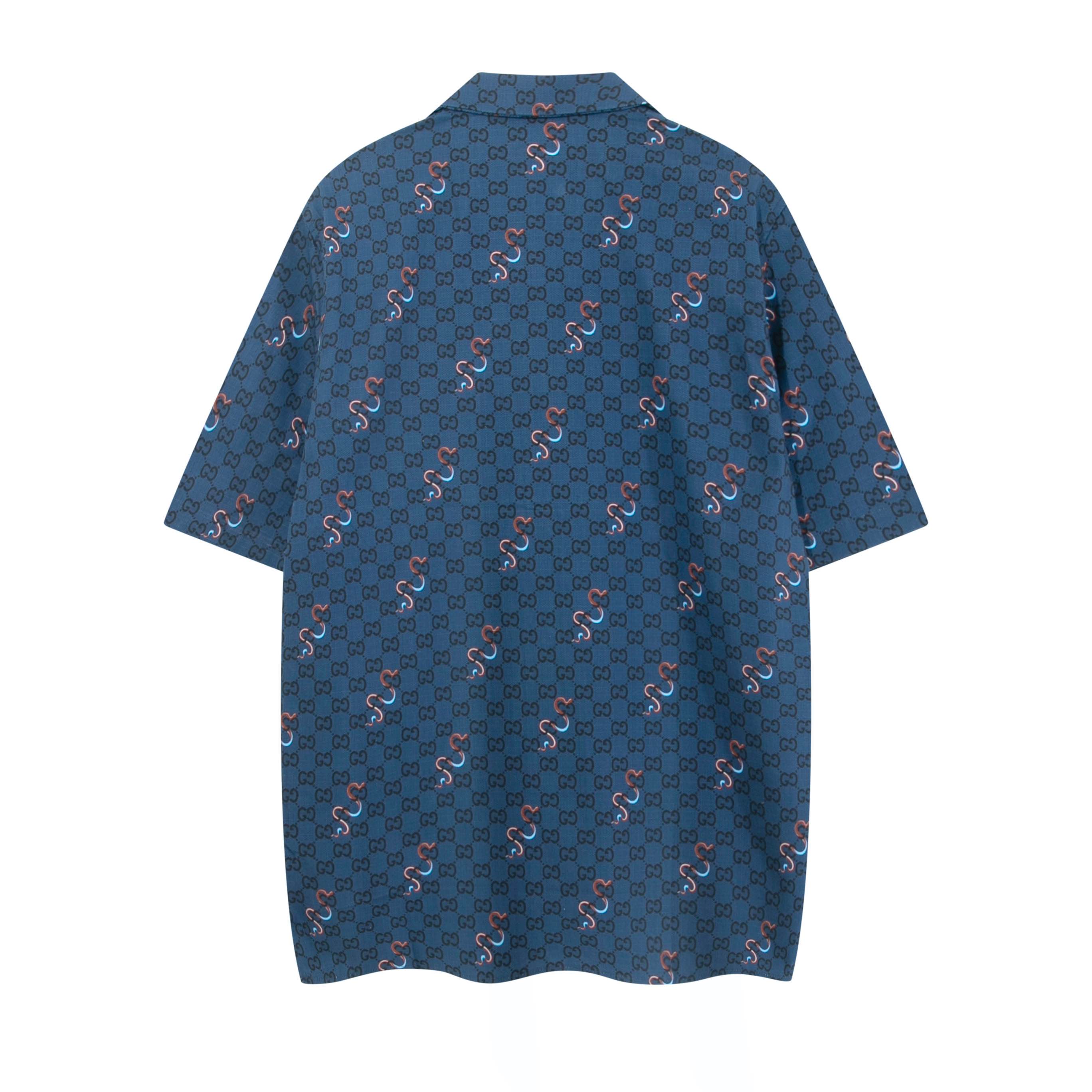 グッチ「Gucci」グッチ オールオーバーロゴ ショートスリーブシャツ / デニムシャツ