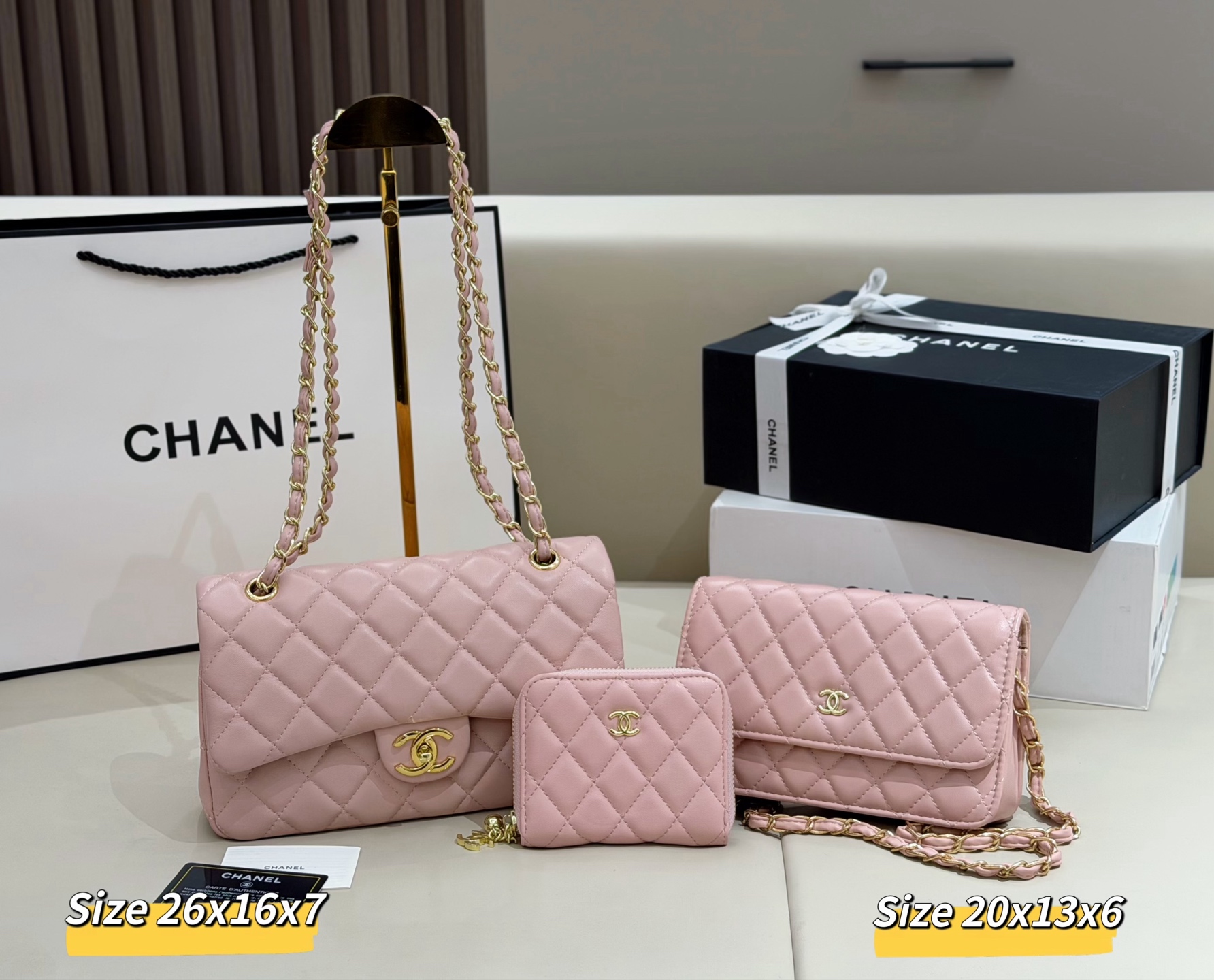 シャネル「Chanel」コンビネーションバッグ3点セット / トートバッグ＆ポーチセット