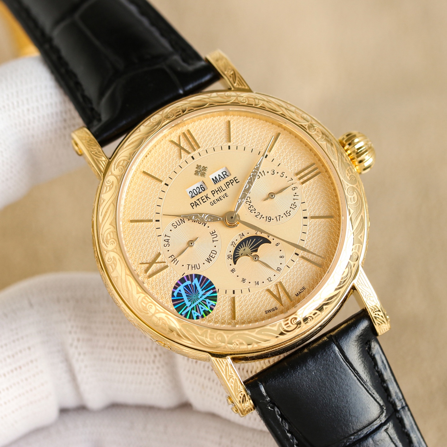 Patek Philippe パテック・フィリップ スタイル 満鑽 鍋蓋ガラス オートマティック / カスタムウォッチ