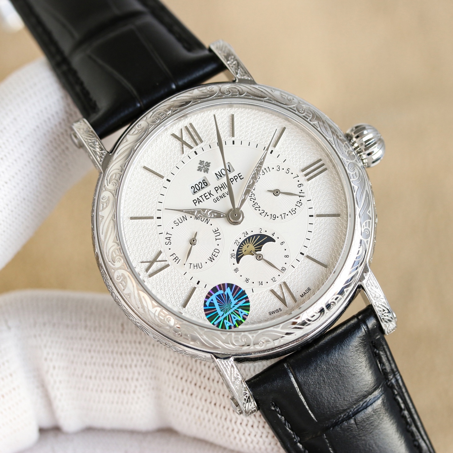 Patek Philippe パテック・フィリップ スタイル 満鑽 鍋蓋ガラス オートマティック / カスタムウォッチ
