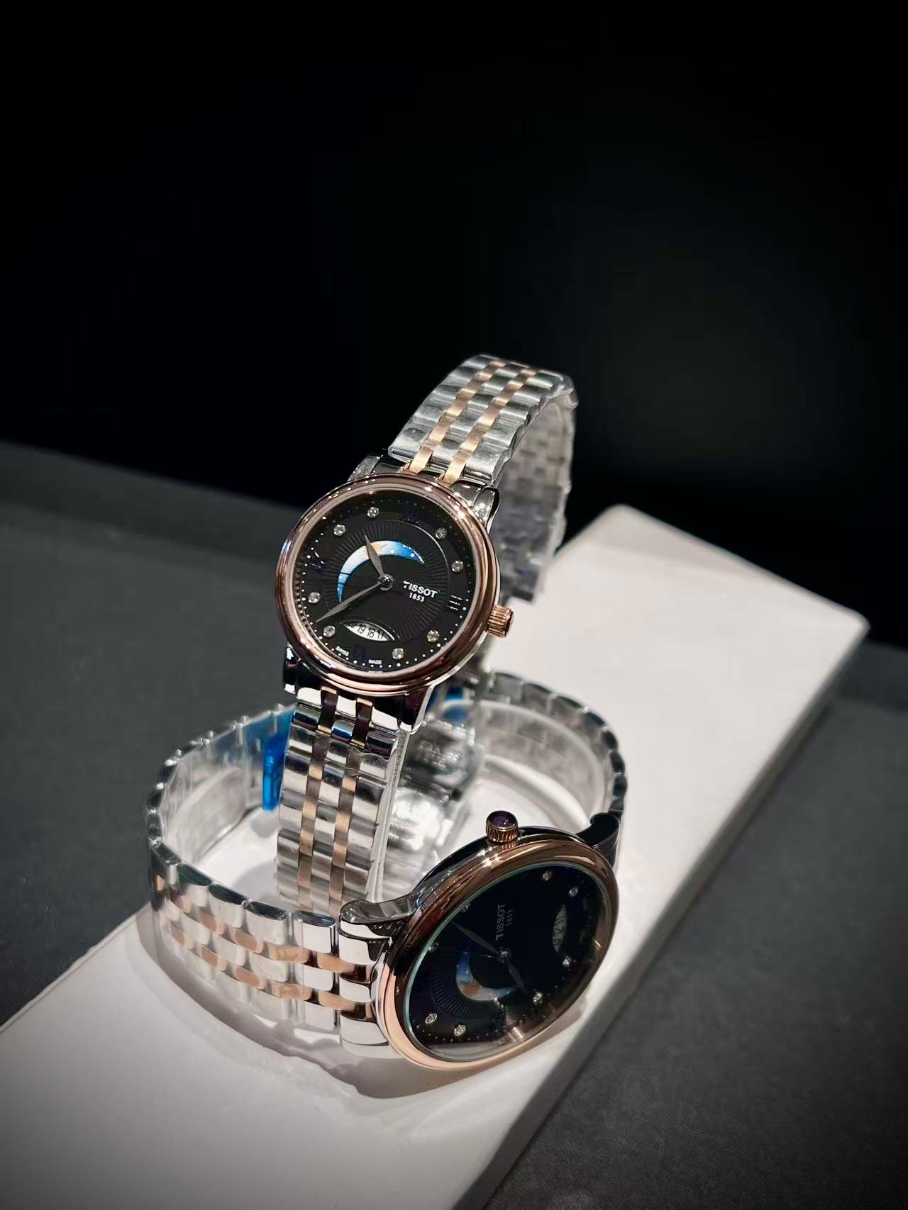 Tissot ティソ デジール ムーンフェイズ ローマ数字 / レディース＆メンズ クォーツ腕時計