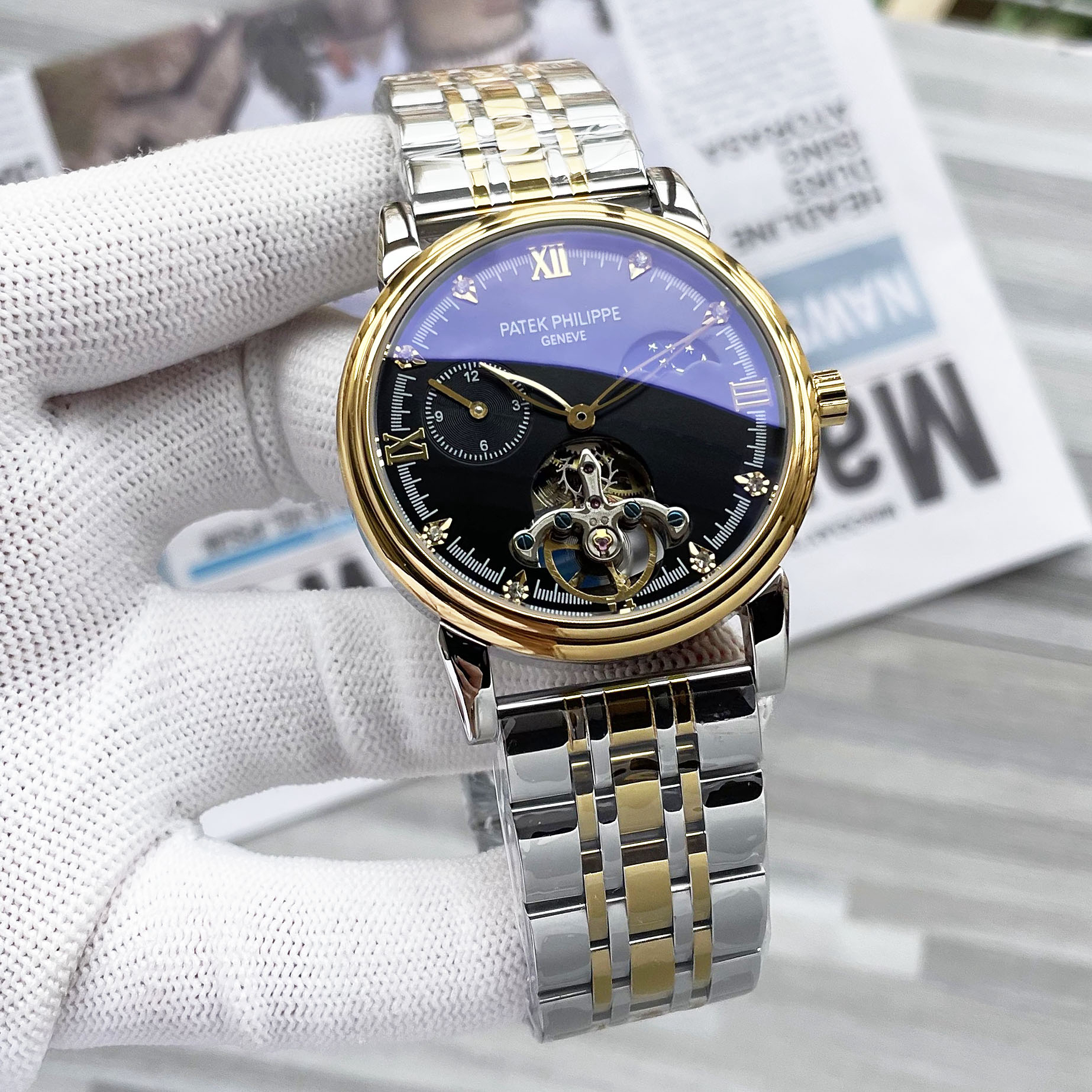 Patek Philippe パテック・フィリップ スタイル 2針 メンズ オートマティック腕時計 / ビジネスカジュアル