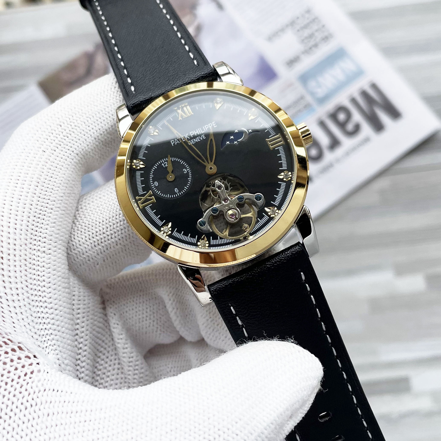 Patek Philippe パテック・フィリップ スタイル 2針 メンズ オートマティック腕時計 / ビジネスカジュアル