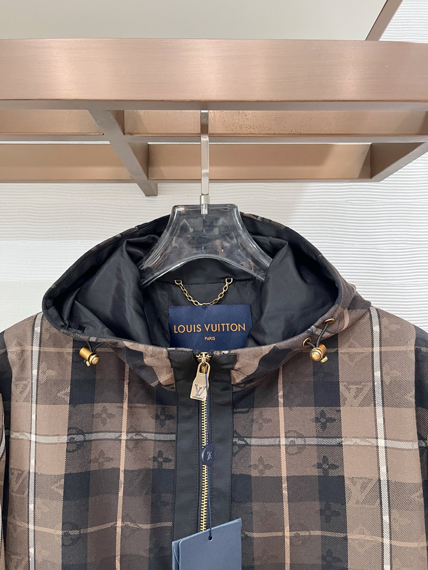 ルイ・ヴィトン「Louis Vuitton」ルイ・ヴィトン モノグラム チェック フーデッドジャケット / メンズ アウター
