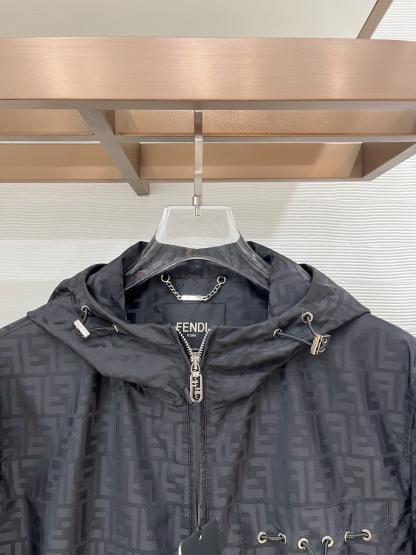 フェンディ「Fendi」フェンディ FFジャカード フーデッド ジャケット / メンズ ウィンドブレーカー