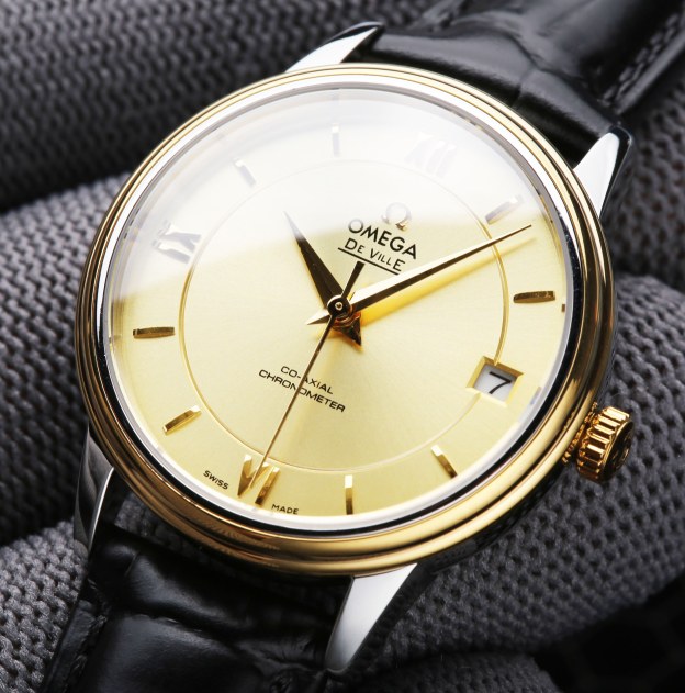 オメガ「Omega」デビル プレステージ カップルウォッチ メンズ39.5MM＆レディース32.7MM スチール＆レザーストラップ