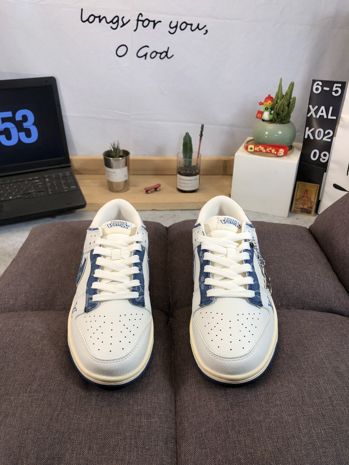 ナイキ「Nike」LV x NIKEコラボレーション SBダンク ロー カジュアルスニーカー